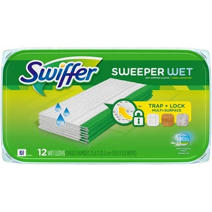 Swiffer Sweeper Wet Mopping Cloth Refill, Open Window Fresh 12 Count
