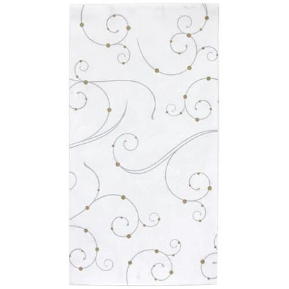 Swirls & Pearls Bistro Napkins with sophisticated swirl and pearl patterns. Premium disposable napkins ideal for weddings, parties, and fine dining. Perfect for elegant table settings and special events.