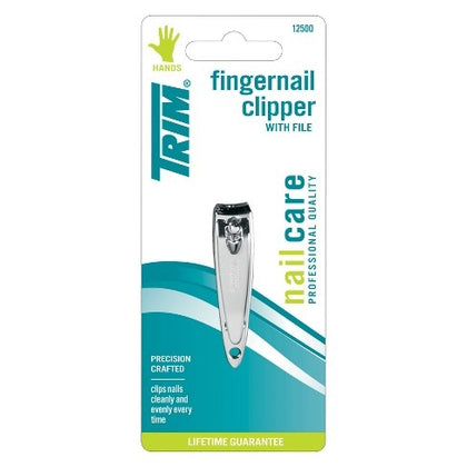 Trim Deluxe Fingernail Clipper with File offers professional-quality grooming in a compact and easy-to-use design. Crafted with precision stainless steel blades and a built-in file, this clipper delivers clean cuts and smooth finishes every time. Ideal for everyday nail care, it’s suitable for both men and women, making it a versatile addition to personal grooming kits or salon use.