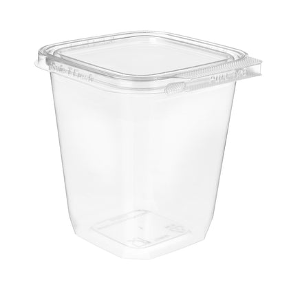 32oz clear plastic food storage container tamper-resistant