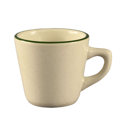 7oz tall ceramic cup, coffee and tea mug, heat-resistant, microwave-safe, dishwasher-safe, chip-resistant, ideal for espresso, specialty drinks, modern drinkware, and café-style presentation.