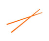 Tangerine colored melamine chopsticks, durable and vibrant for everyday use.



