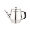 32oz stainless steel gooseneck teapot with mirror finish and precision spout for pour-over coffee or tea; durable, rust- and heat-resistant; perfect for cafés, homes, or commercial use.