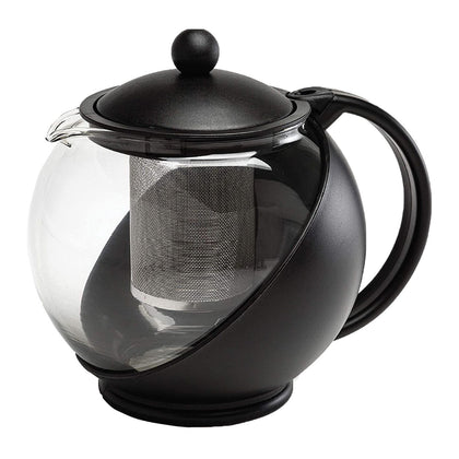 25oz teapot with 304 stainless steel infuser; durable, rust-resistant, easy to clean; ideal for brewing loose-leaf tea at cafés, restaurants, or home; packed 48 each per pack for bulk use.