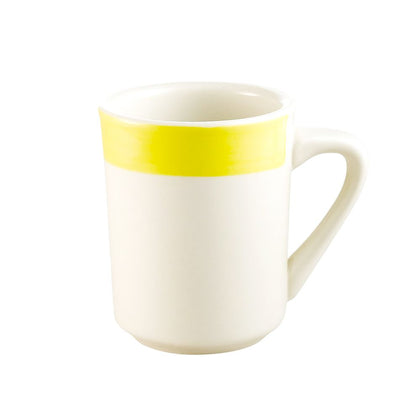 Tierra Yellow Mug 8oz – Durable coffee cup with a vibrant yellow finish, ideal for home, office, or café use. Dishwasher-safe, heat-retaining, and easy to clean for a premium drinking experience.