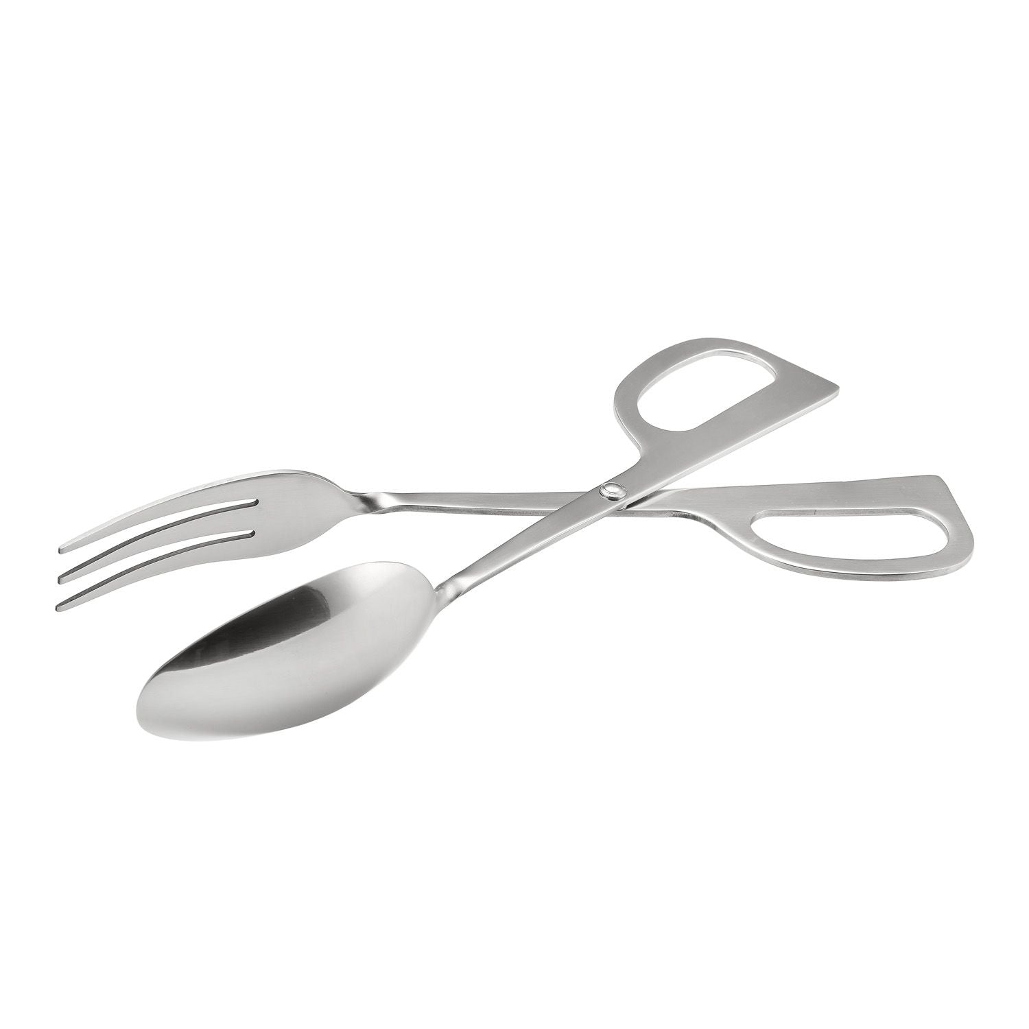 Tong 18/8 stainless steel scissor-style utensil with fork/spoon combo, 10