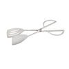Tong 18/8 stainless steel scissor spatula with slotted and solid ends, 10
