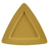 Triangular Deep Plate Yellow 11 1/2 inches, modern serving plate with deep well, chip-resistant, microwave and dishwasher safe, ideal for entrees, salads, or pastas with bold style.