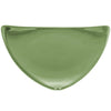 Triangular Flat Plate Green 11 1/2 inches with vibrant green finish and modern triangular design. Microwave and dishwasher safe, chip-resistant, durable, ideal for serving a variety of dishes.