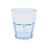 9oz tropical plastic tumbler with break-resistant construction, textured grip, stackable and dishwasher-safe design; ideal for restaurants, cafeterias, schools, and outdoor beverage service