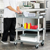 UC-2415G to 3019K, 3-Tier Gray & Black Plastic Utility Cart