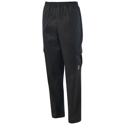 UNF-11KL to 11KXXL, S to2XL Black Cargo Chef Pants, EA