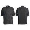 UNF-12K3XL to 12WXXL, S-3XL Black/White Ventilated Chef Jacket