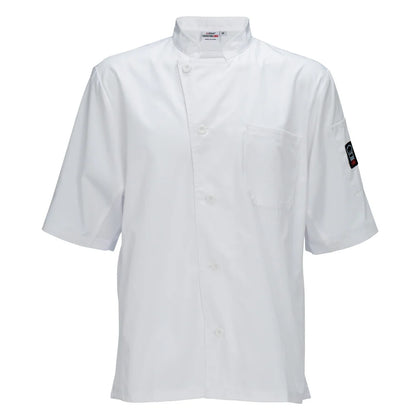 UNF-9K3XL to 9WXXL, S-3XL Short Sleeve B/W Ventilated Cook Shirt