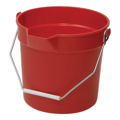 UPP-10G to 14R, 10/14 Qt PP Red/Gray Utility Pail w/ Pour Spout