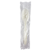 Beige Bio Based Heavy Weight Individually Wrapped Teaspoons