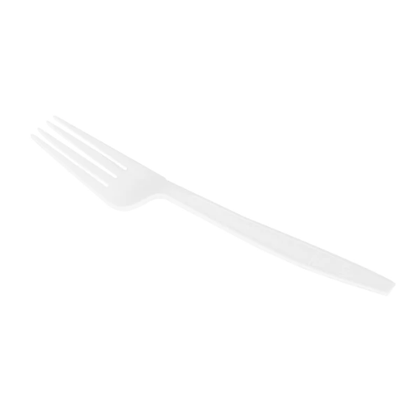 Natural Beige CPLA Medium Weight Disposable Fork For Dining & Catering