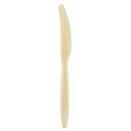 Beige Bio Based Heavy Weight Individually Wrapped Disposable Knives
