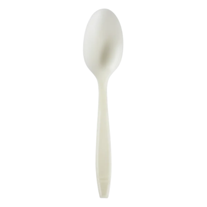 Beige Bio Based Heavy Weight Individually Wrapped Teaspoons