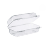 9 x 5.38 x 3.5 Inch Oblong Clear Pet Hinged Clamshell Takeout Container