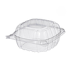 5.38 x 5.25 Inch Clear Plastic Clamshell Hinged Sandwich Container