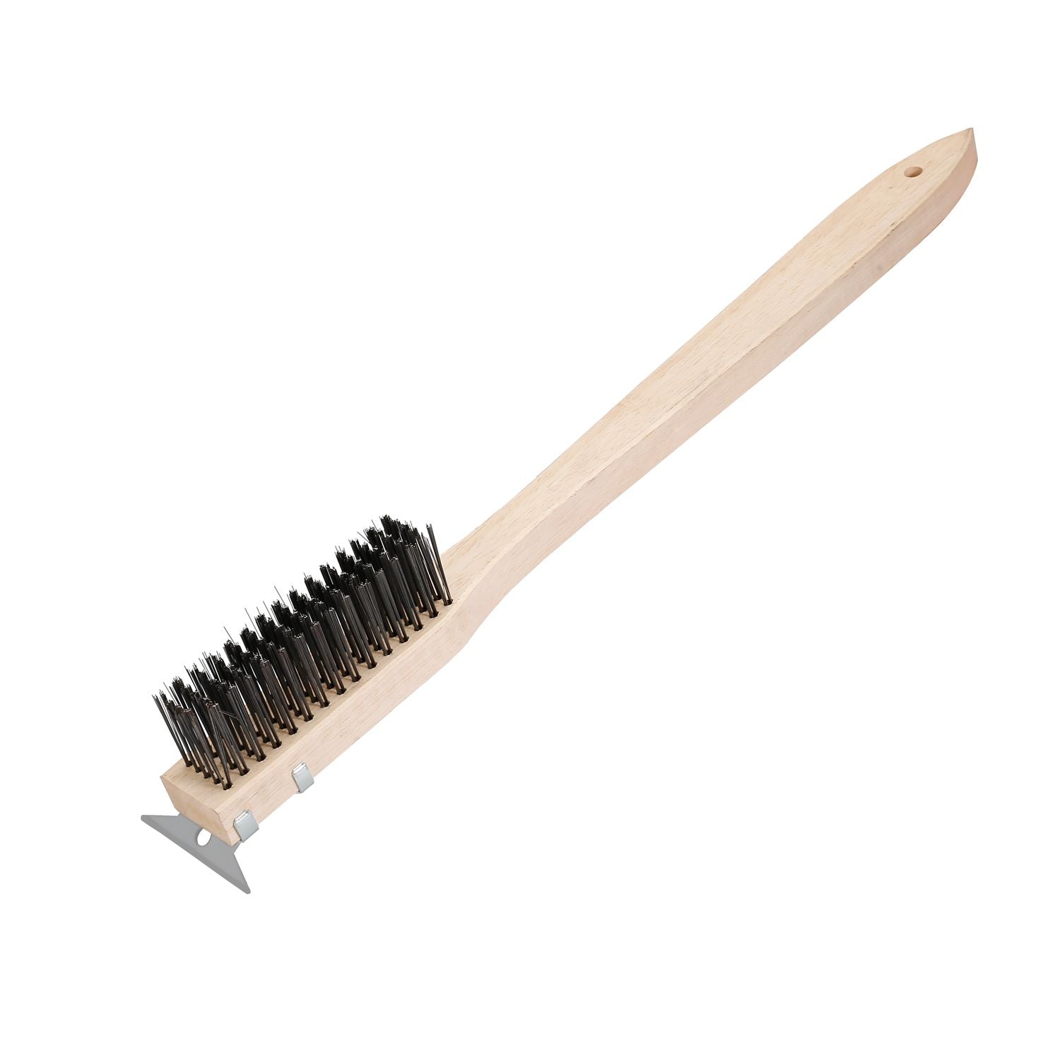 Heavy-duty utility brush/scraper with 20-1/2