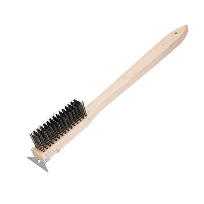 Heavy-duty utility brush/scraper with 20-1/2