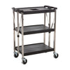 Utility cart foldable 3-tier 30x16-1/2x36