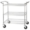 VCCD-1836B/2448B, 3-Tier Chrome Shelving Cart, W/ Brake