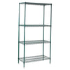 VEXS-1836 to 2448, 4-Tier Epoxy Coated Wire Shelving Set