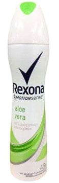 Rexona Antiperspirant Deodorant Spray, Women Aloe Vera, 200ml with soothing aloe scent and 48-hour sweat and odor protection.