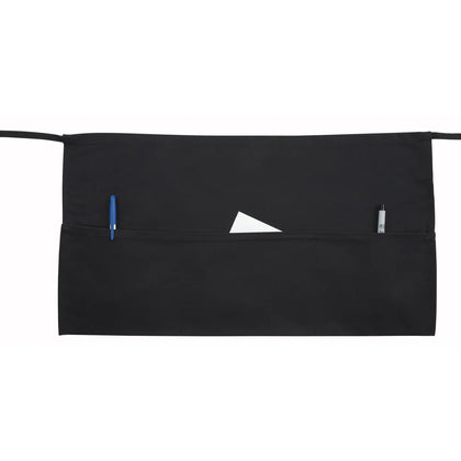 WA-1221 to1221W, Black  to White 3 Pocket Waist Apron, EA