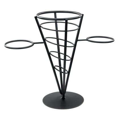 WBKH-5, Black Wire, Single Cone French Fry Holder
