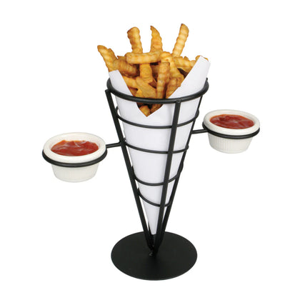 WBKH-5, Black Wire, Single Cone French Fry Holder
