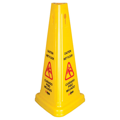 WCS-27T, Yellow Cone-shaped Wet Floor Caution Sign