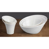 WDP003-201-203, 12-36pcs Creamy White Porcelain Angled Bowl