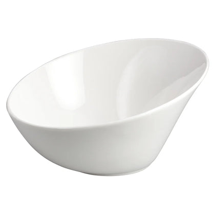 WDP003-201-203, 12-36pcs Creamy White Porcelain Angled Bowl