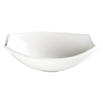 WDP006-204-206, 12-36pcs Creamy White Porcelain Oval Bowl