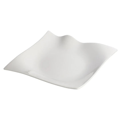 WDP010-101-103, 6-12pcs Bright White Porcelain Square Platter