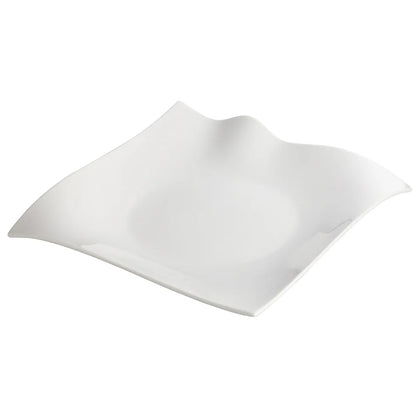 WDP010-101-103, 6-12pcs Bright White Porcelain Square Platter