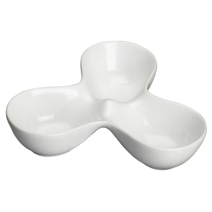 WDP017-103, 24pcs Bright White Porcelain Trio Caddy Bowl