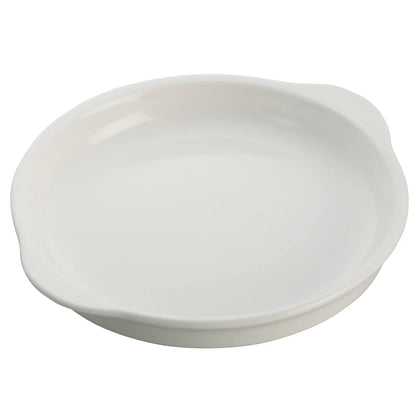 WDP018-103-104, 12/24pcs Bright White Porcelain Round Dish