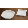 WDP018-103-104, 12/24pcs Bright White Porcelain Round Dish