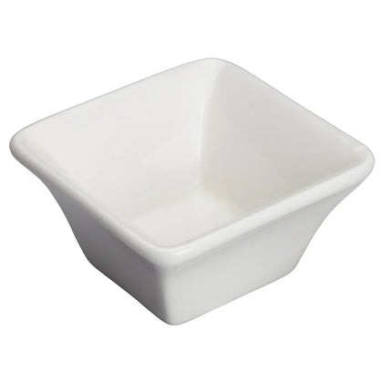 WDP021-104, 36pcs Bright White Porcelain Square Mini Bowl