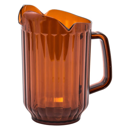 WPCT-60A-60C, 60oz PC 3 Spout Amber/Clear Pitcher