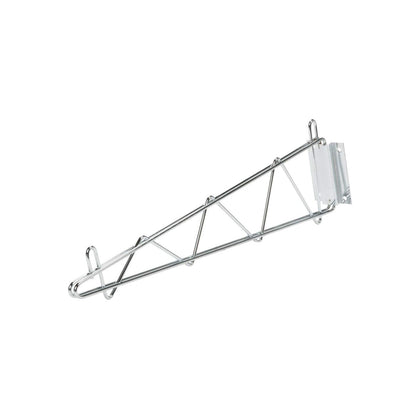 Epoxy-coated wall bracket for AEWS-14 Series, rust- and moisture-resistant, heavy-duty steel, secure wall-mounted support for wire shelving in kitchens, pantries, or utility rooms