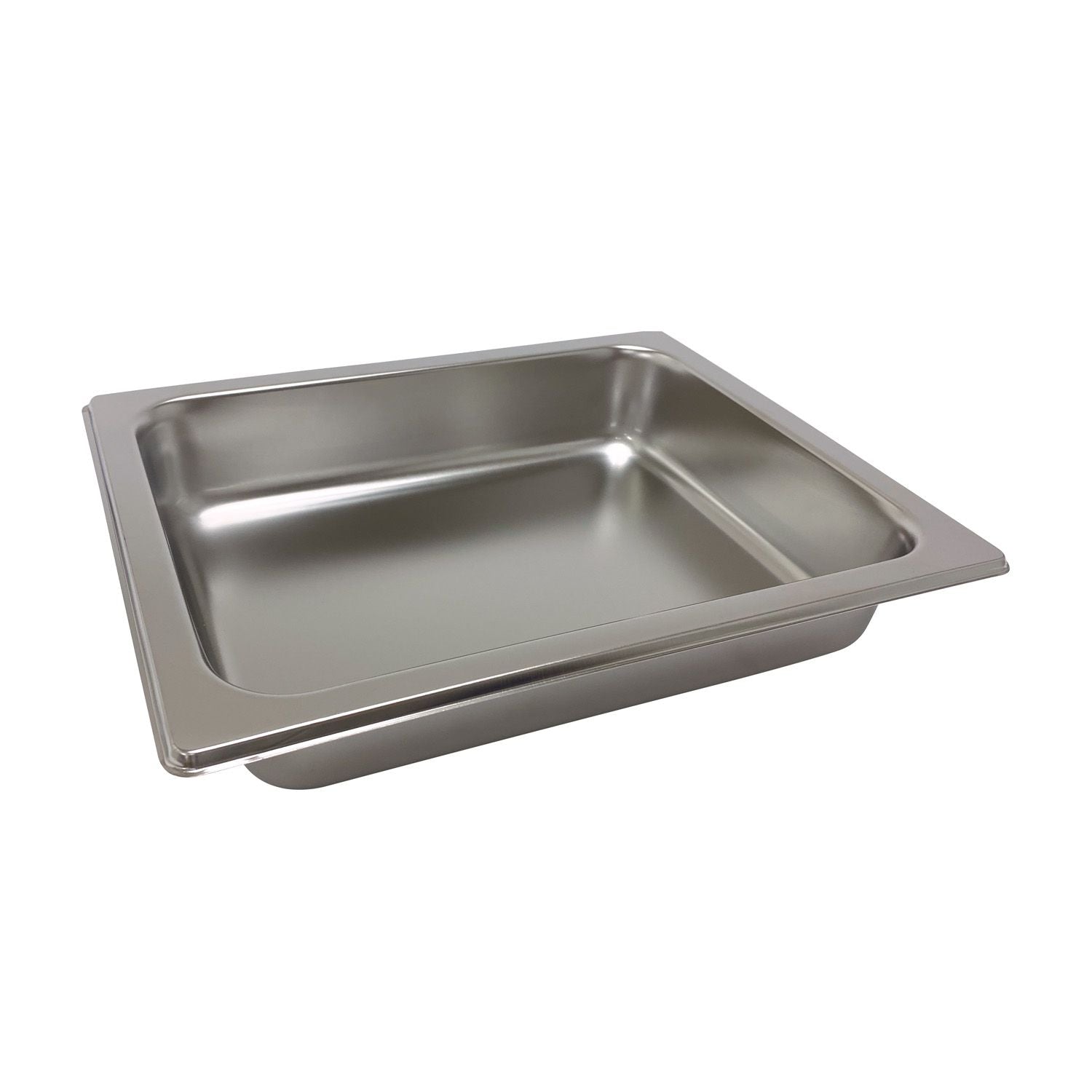 Welsh square food pan for Welsh chafer with mirror finish, precision fit, and durable construction; ideal for catering, buffets, and professional food service with modern food presentation.