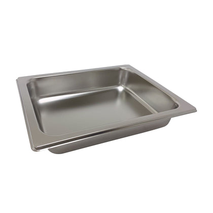 Welsh square food pan for Welsh chafer with mirror finish, precision fit, and durable construction; ideal for catering, buffets, and professional food service with modern food presentation.