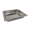Welsh square food pan for Welsh chafer with mirror finish, precision fit, and durable construction; ideal for catering, buffets, and professional food service with modern food presentation.