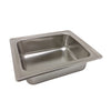 Welsh square water pan for Welsh chafer with mirror finish, durable build, and even heat distribution; perfect for buffets, catering services, and professional food warming setups.